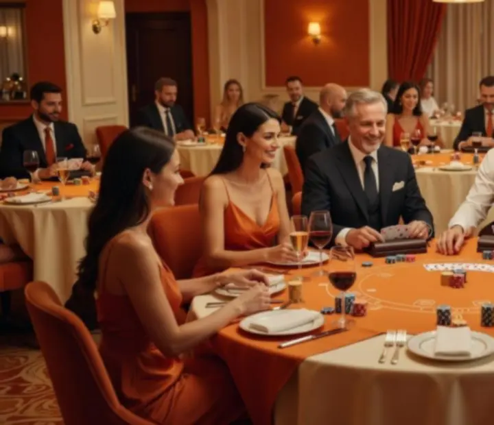 Teplá a elegantná atmosféra kasínového večera s blackjackom v Elite Occasionn